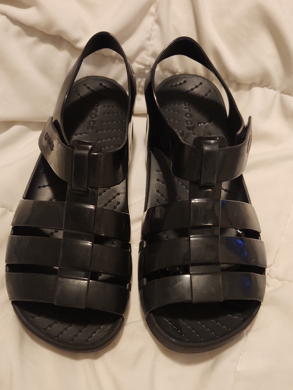 Girls SZ 3Y Black Crocs Sandals